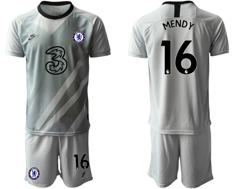 Men 2021 Chelsea gray goalkeeper #16 soccer jerseys